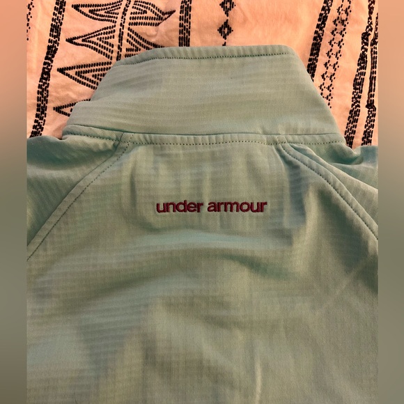 Under Armour blue 3/4 zip cold gear top - Picture 6 of 8